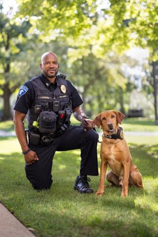 Officer Edwards and Spartie 2025