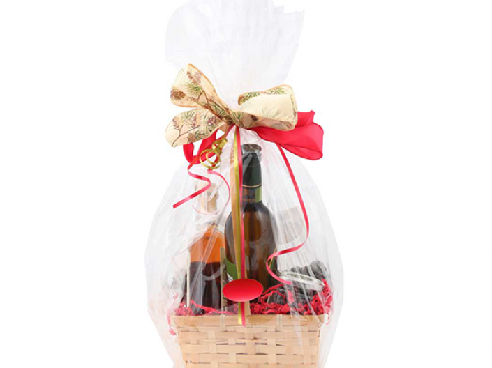 stock image of gift basket