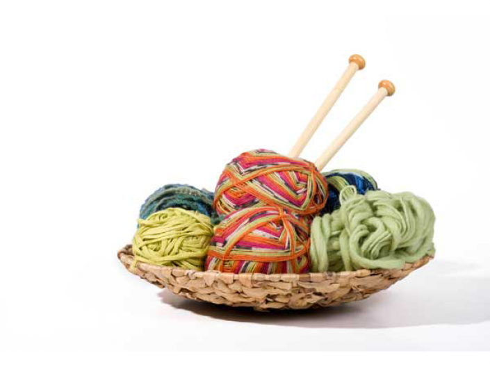 basket full of yarn