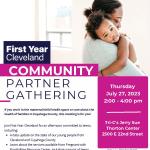 Flier for 1st year Cleveland Community Partner Gathering