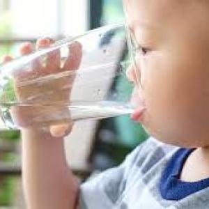 boy drinking water