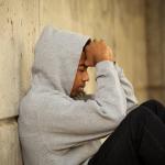 Young man in distress