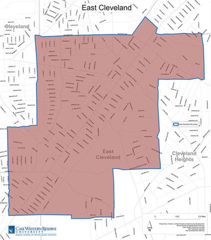 Map of East Cleveland area