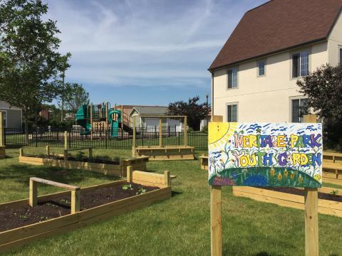 View of Heritage Park youth garden
