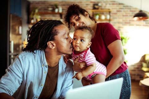 couple with baby