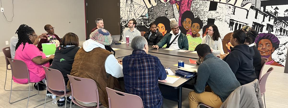 group of people sitting at tables