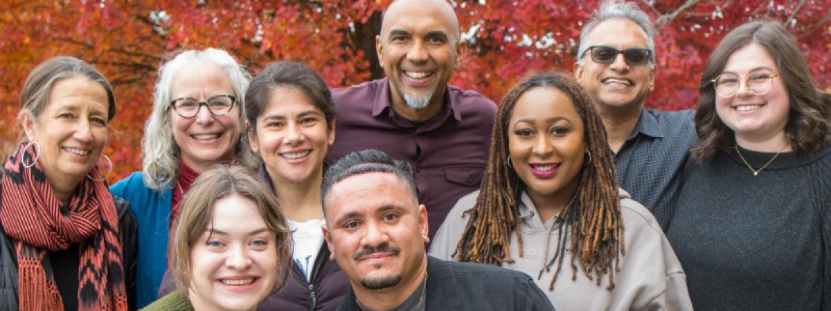 Group of people posing for the camera.