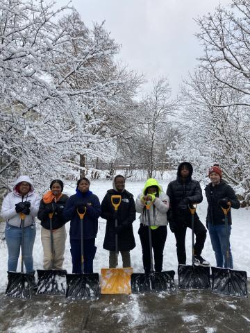 Picture of New City Cleveland Winter Work Crew with snow shovels
