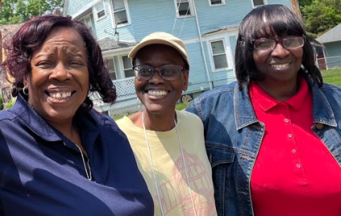 A picture of Lynell Dawson (left) and her fellow street captains Yvette Hunt and Mary Ponder