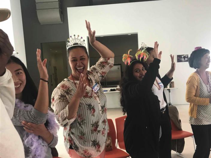 Residents laughing at Network Night in San Francisco