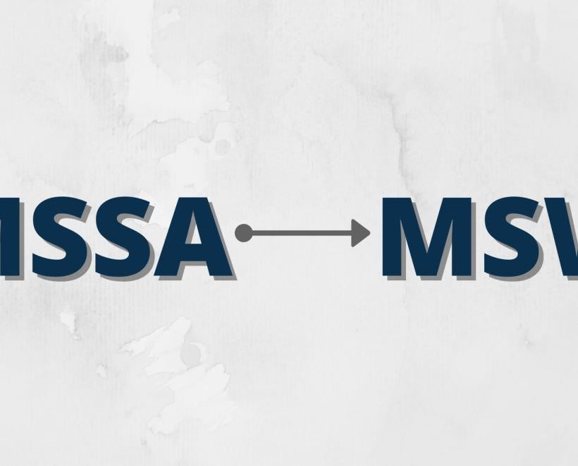 "MSSA arrow point to right MSW"