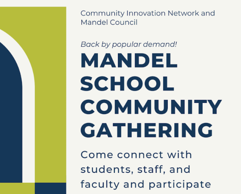Mandel School Community Gathering flyer