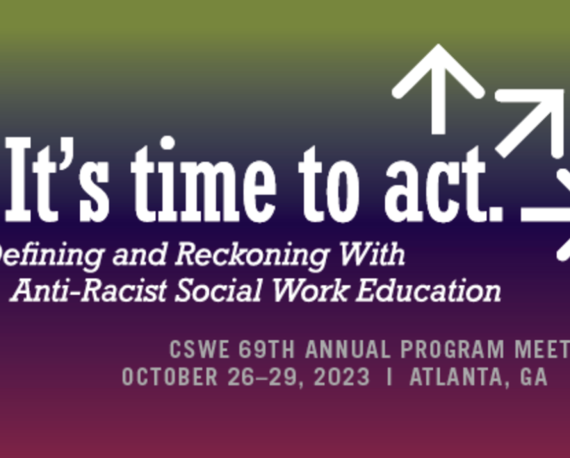 "It's time to act" CSWE 2023 slogan