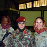 Janette Kautzman in her Army uniform with two other women in uniform