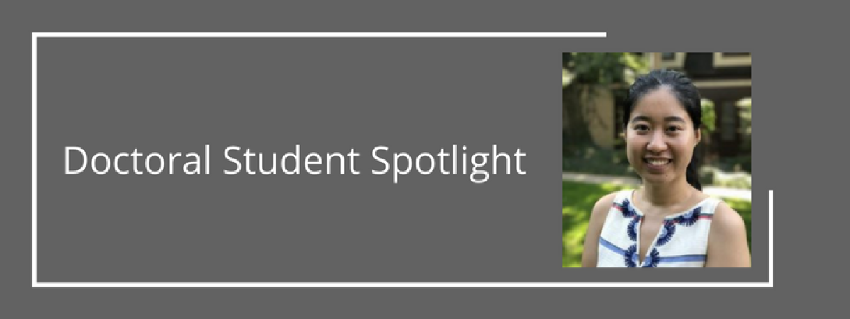 female student with text Doctoral Student Spotlight