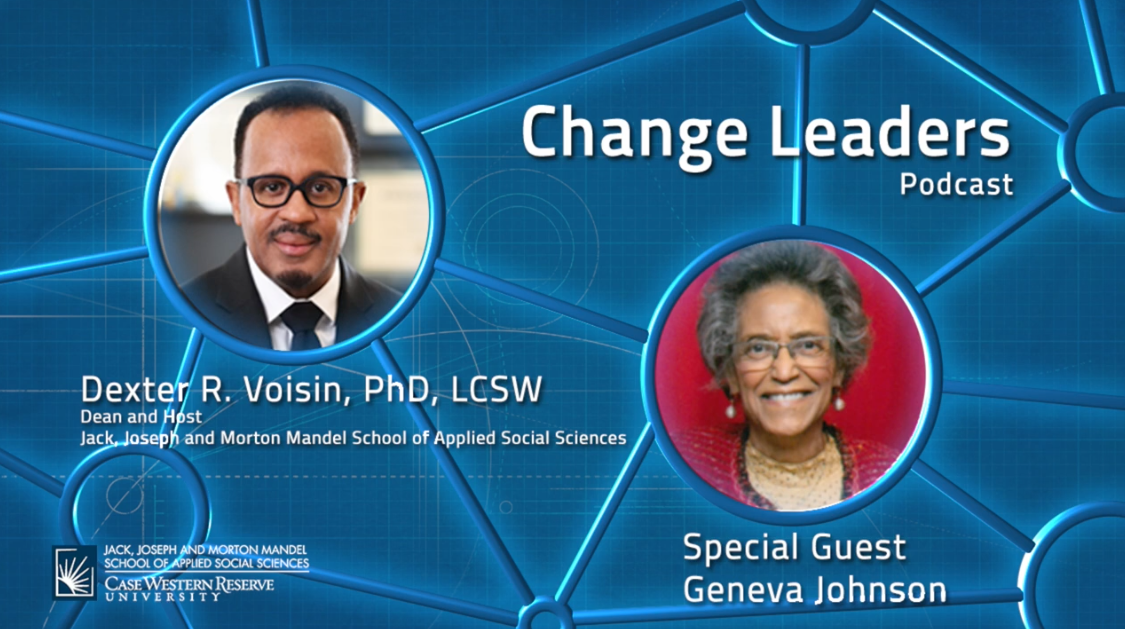 "Change Leaders Podcast" intro screen