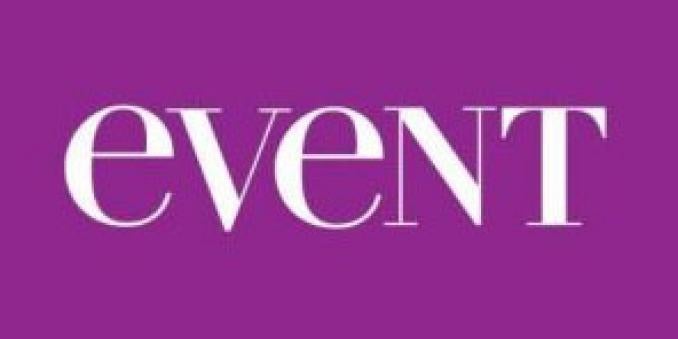 Image of log with word Event in white on purple background