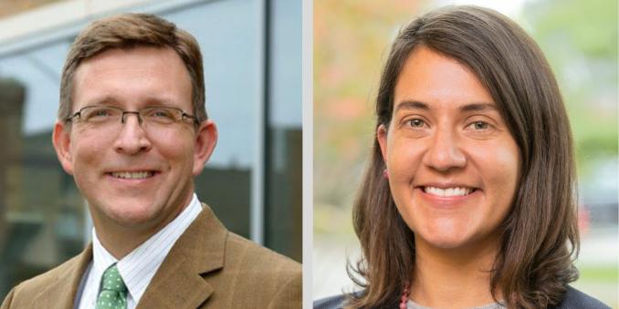 Rob Fischer and Meghan Salas Atwell headshot collage
