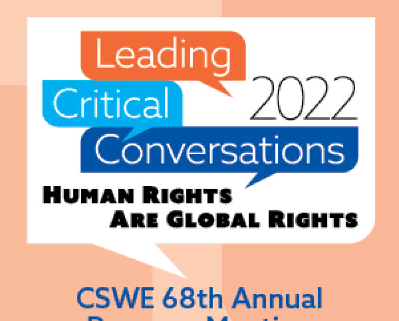 Leading Critical Conversations: Human Rights Are Global Rights CSWE logo