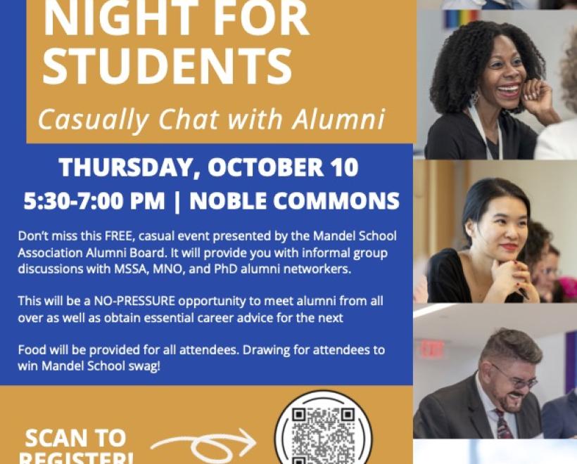 Career Connections Night for Students flyer