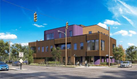 Rendering of BBC's new birthing center