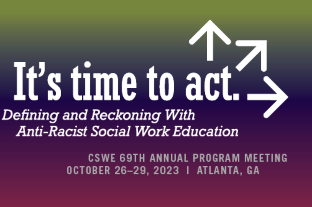 "It's time to act" CSWE 2023 slogan
