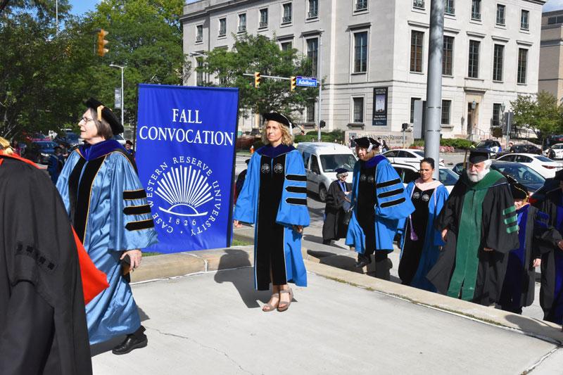 Mandel School faculty file into Severance Hall for fall convocation