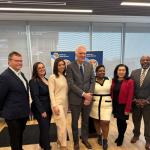 Angela Newman-White stands with county leaders, medical experts and community partners after presenting the findings of the 2023 Child Fatality Report