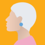 Illustrations of people looking left and right