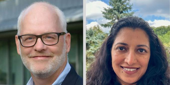 Dan Flannery and Vaishali Deo headshots