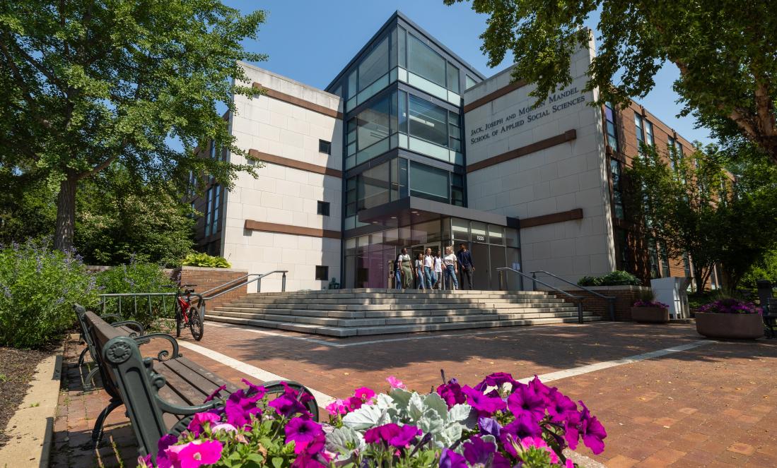 Mandel Building in the spring