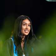 Reflecting on “the moments that made CWRU feel like home,” Senior Class President Aranka Varsani honored the friendships, resilience and shared experiences that shaped the #CWRUClassof2026’s journey at CWRU 💙