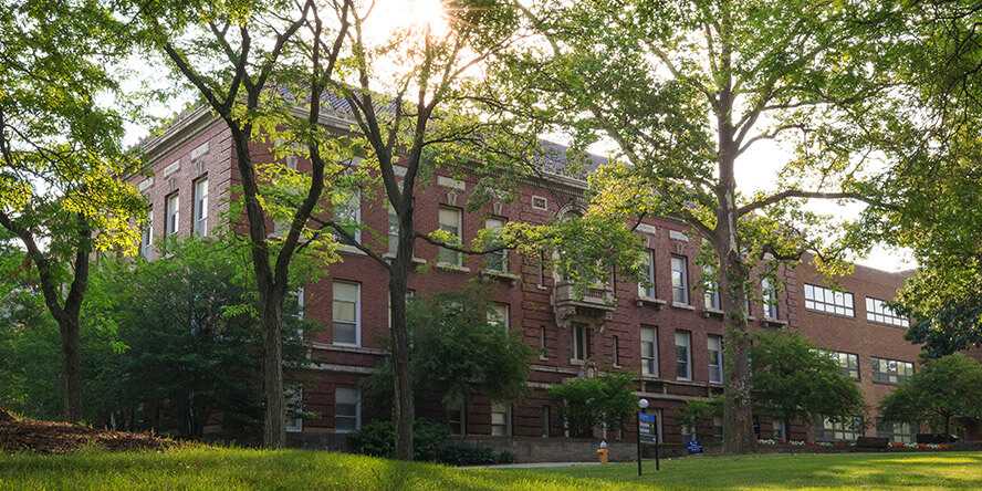 Exterior photo of Yost Hall at Case Western Reserve University