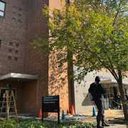 Another year, another batch of broken pumpkins proving Newton's law of universal gravitation at the @cwruartsci Department of Physics pumpkin drop! Onlookers outside Strosacker Auditorium enjoyed 75-degree weather, pumpkin pie and cider alongside empirical evidence that gravity exists 🎃🥧