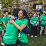 TFW you win your third-consecutive Hudson Relays race 💚 With beers and burgers secured, will the CWRU Class of 2026 win next year’s event for a chance at steak and champagne from President Kaler? 👀