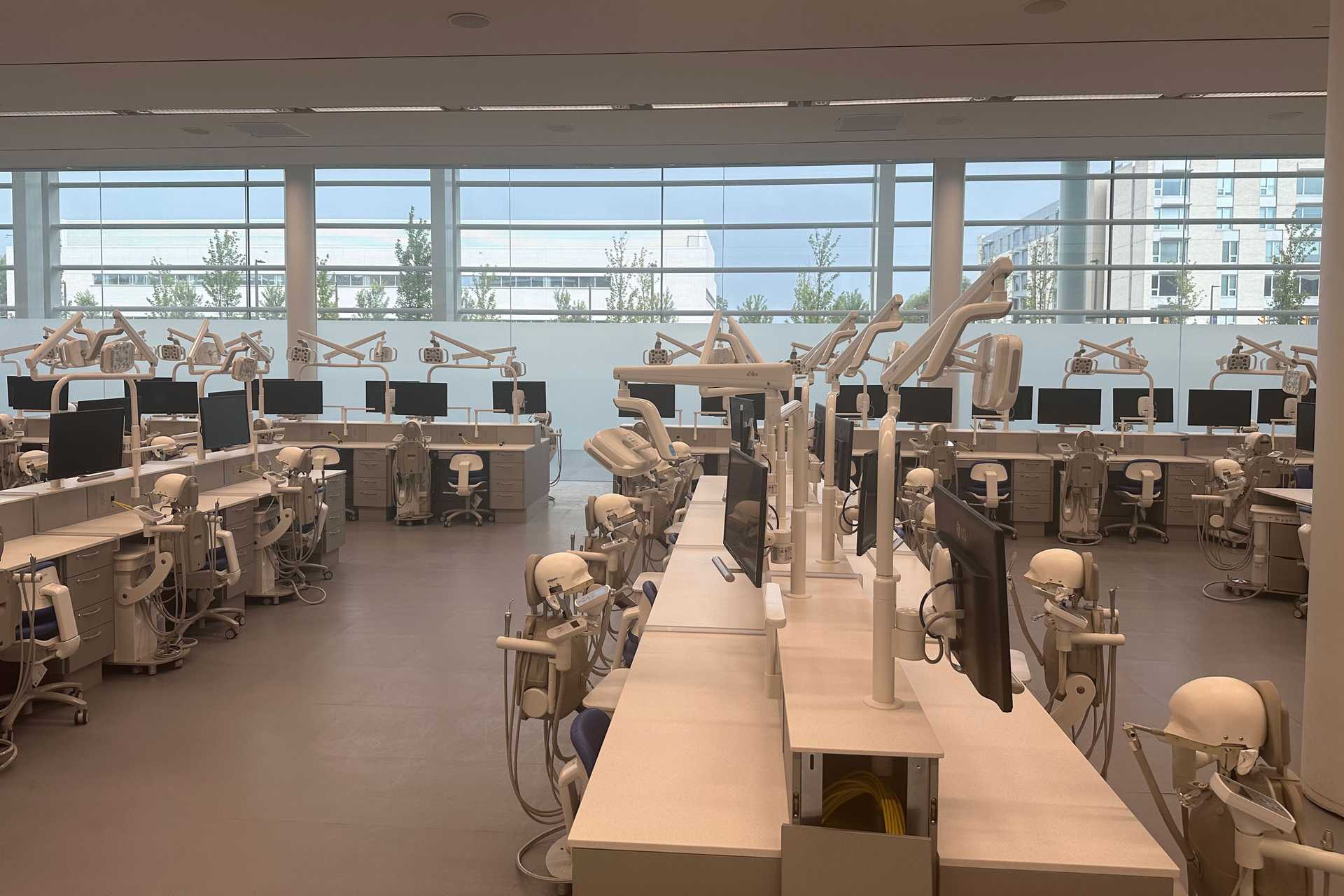 Interior view of Simulation Clinic at the CWRU School of Dental Medicine