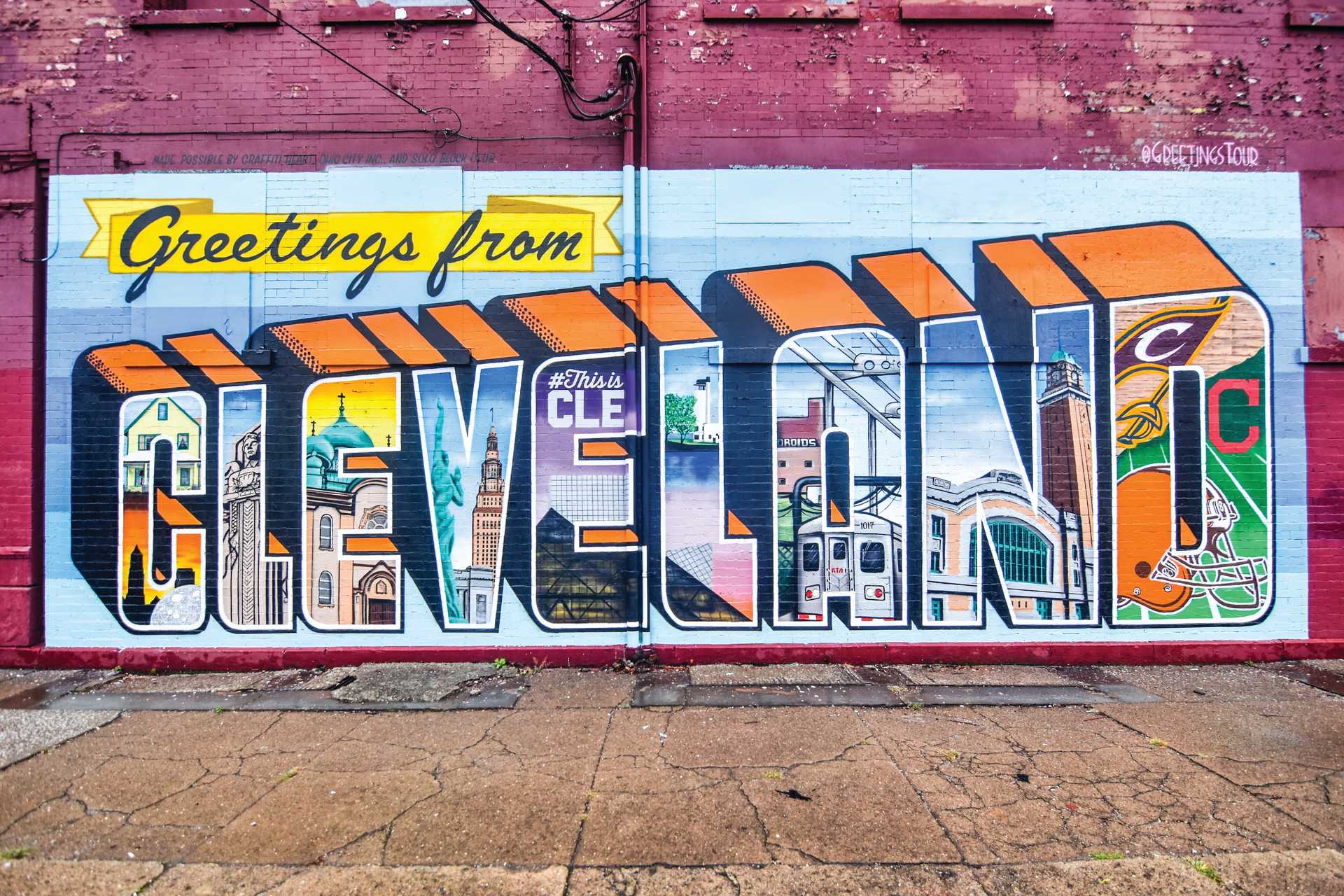 Greetings from Cleveland mural