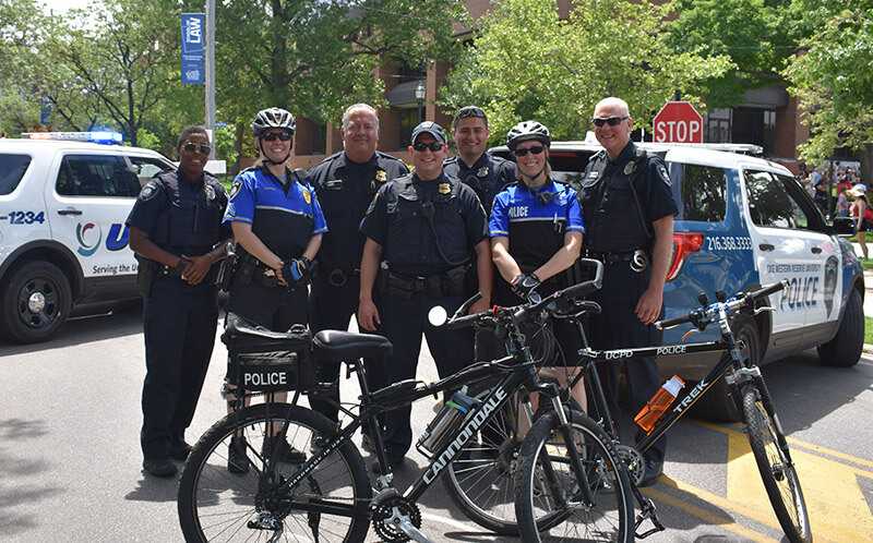 Photo of a group of Case Western Reserve University police and security officers