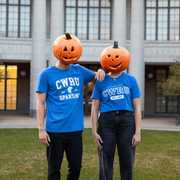 Letting our Spartan pride go straight to our heads in our #BlueCWRU t-shirts 💙🎃 Happy Halloween!