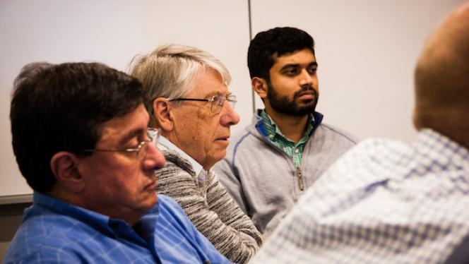 Photo of STEP faculty members at a meeting