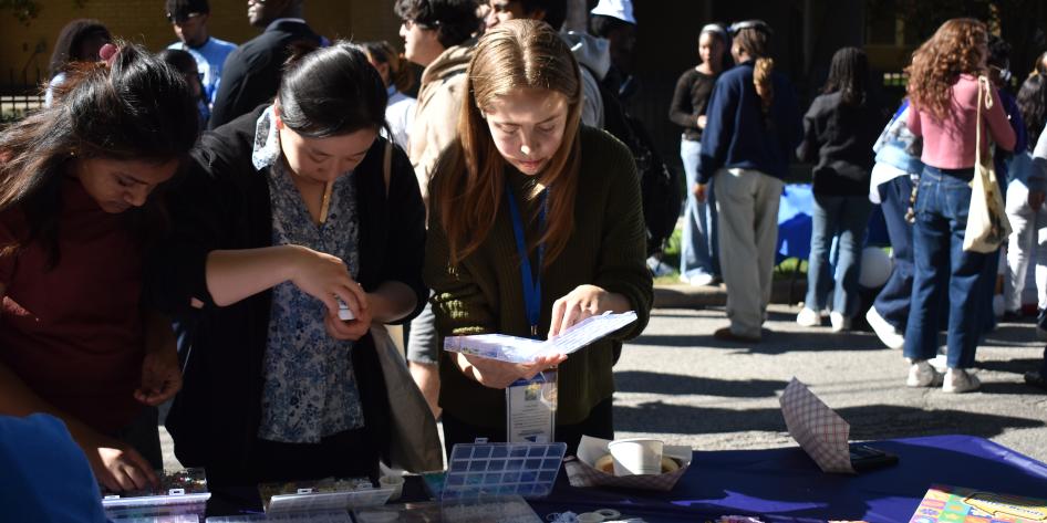 Students Making Bracelets