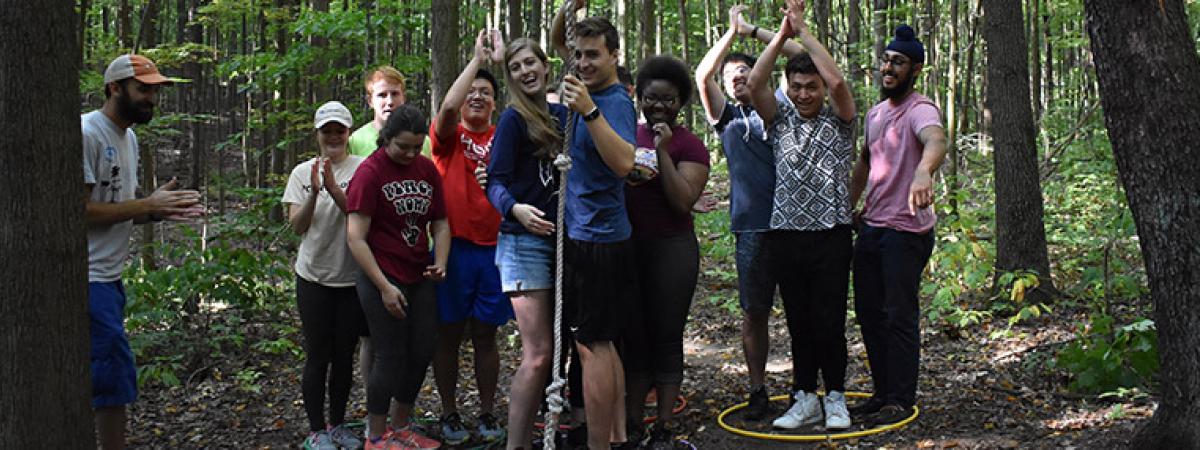 Emerging Leaders program at a ropes course