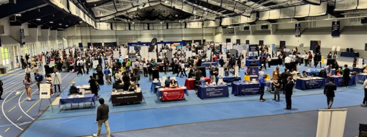Full career fair floor