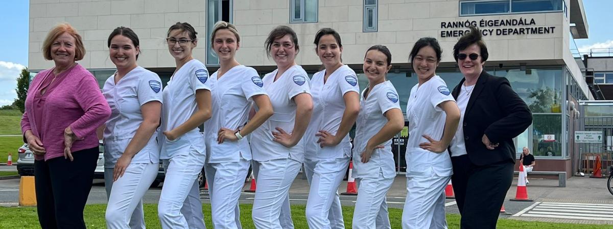 Nursing student group photo in Ireland