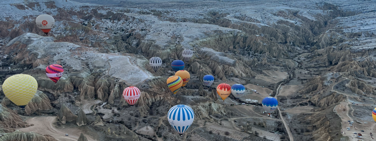 Aerial image of Coppadocia, Turkey