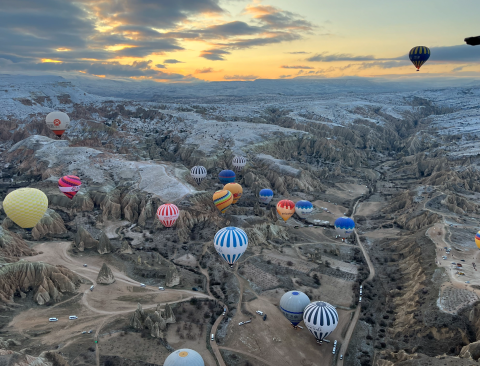 Photo of hot air balloons in Cappadocia, Turkey