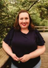 Valerie Rambin stands outside