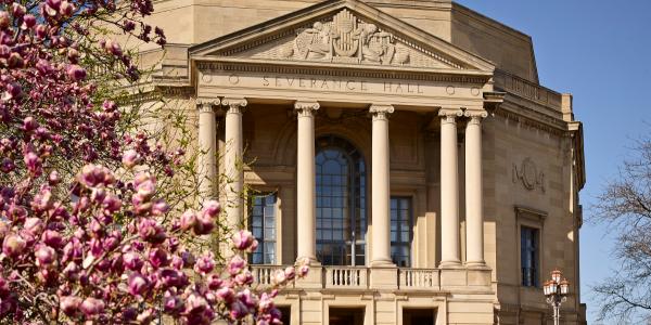 Exterior view of Severance Hall in University Circle