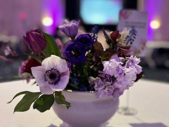 Flowers on a table