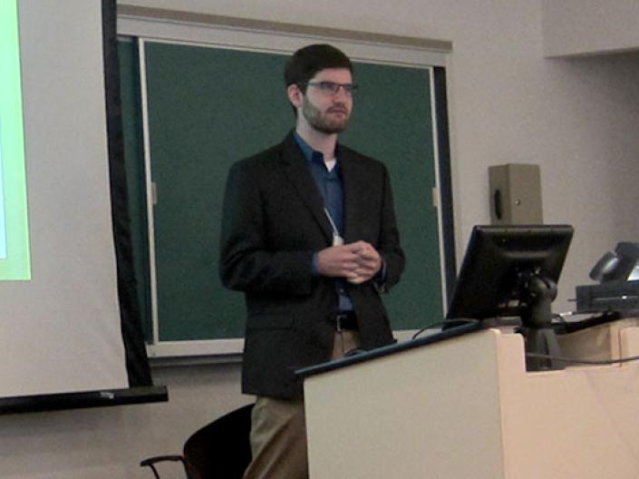 CWRU Student giving a presentation